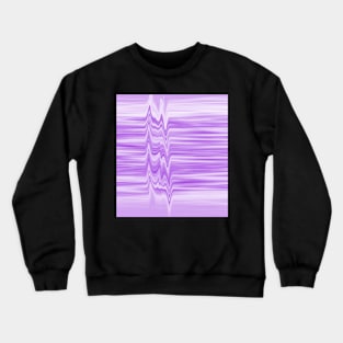 Glitched flowing ultra-violet stripes Crewneck Sweatshirt